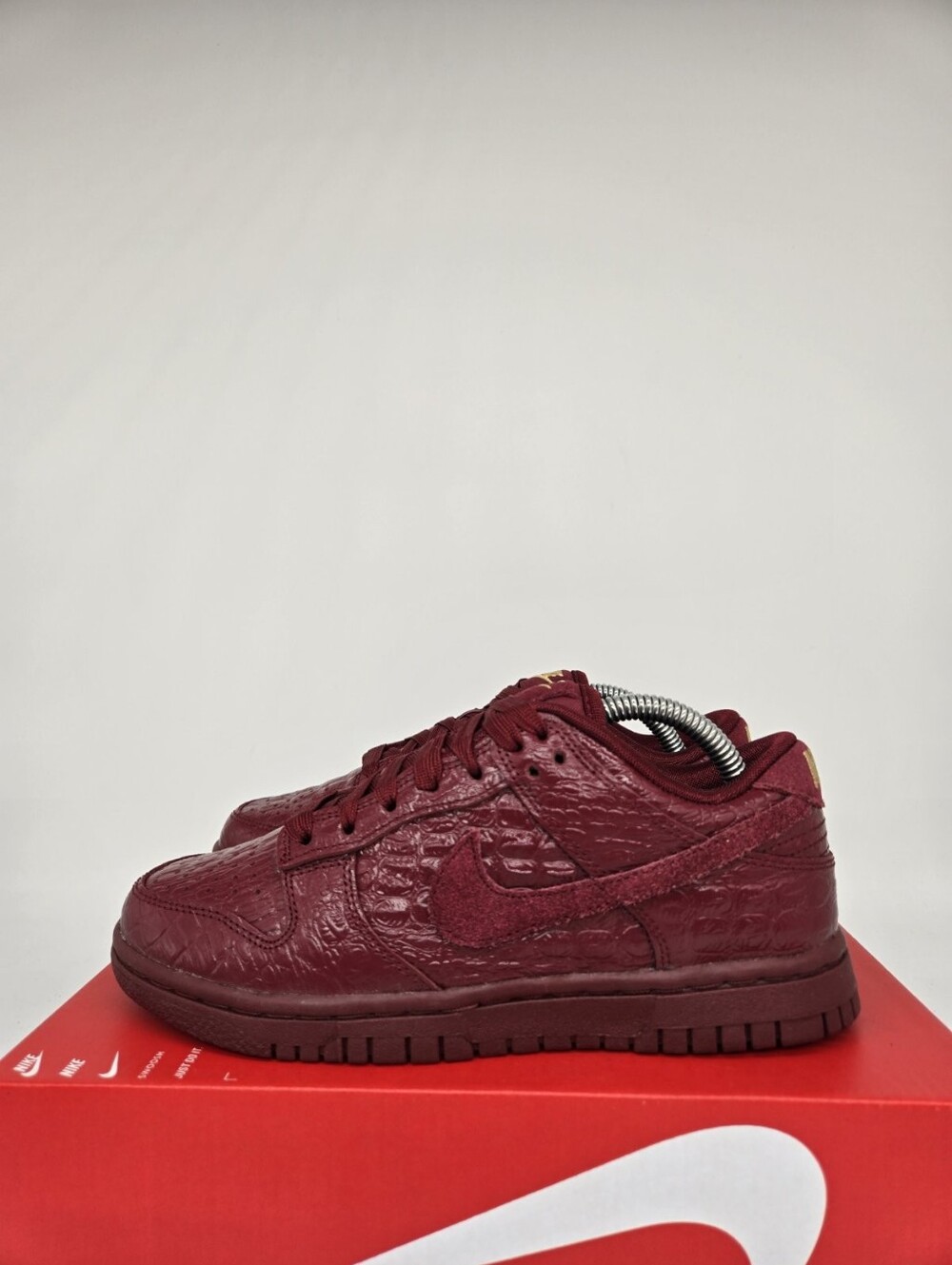 Nike Women's Dunk Low Crocodile Team Red Shoes Size 6